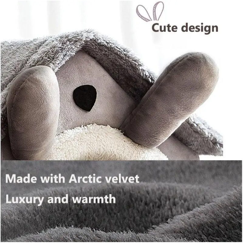 Indoor Soft Warm Plush Dog House Pet Bed