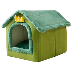 Indoor Soft Warm Plush Dog House Pet Bed