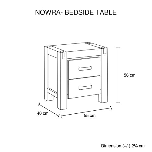 4 Pieces Bedroom Suite In Solid Wood Veneered Acacia Construction Timber Slat Single Size Oak Colour Bed, Bedside Table