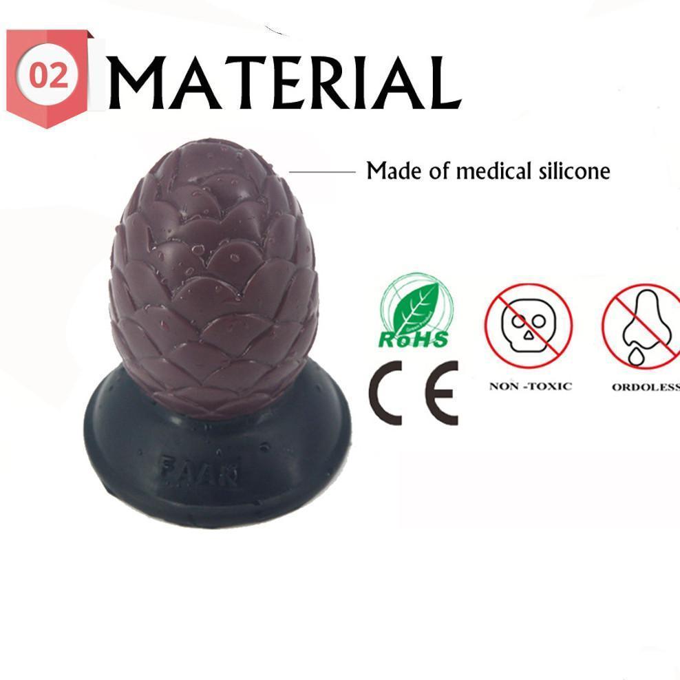 House Of Dasein Faak Silicone Butt Plug 9.5Cm 5.2Cm Thick Anal Dildo Brown Pink