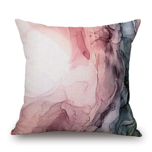 Ink Smoke On Cotton Linen Pillow Cover