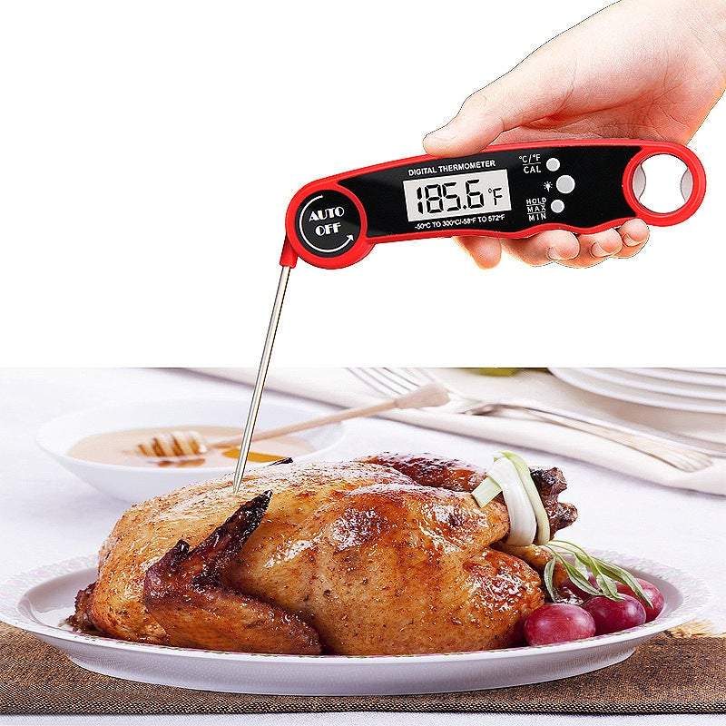 Cooking Thermometers Instant Meat Ultra Fast Waterproof Digital Food With 4.6 Folding Probe Calibration Function Kitchen