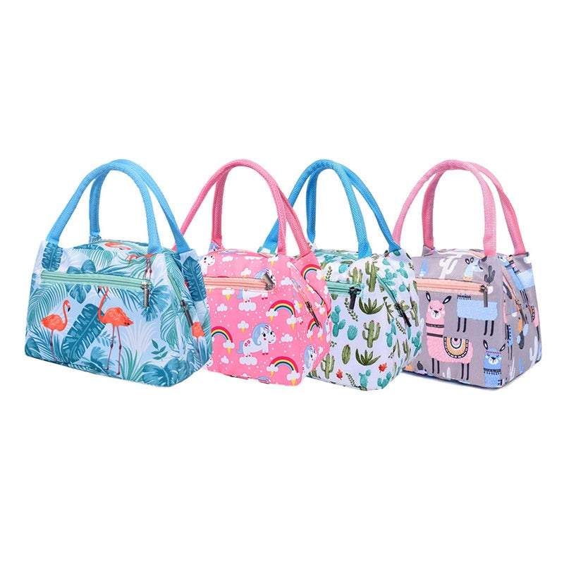 Lunch Boxes Bags Insulated Portable Pattern Food Storage Handheld Container