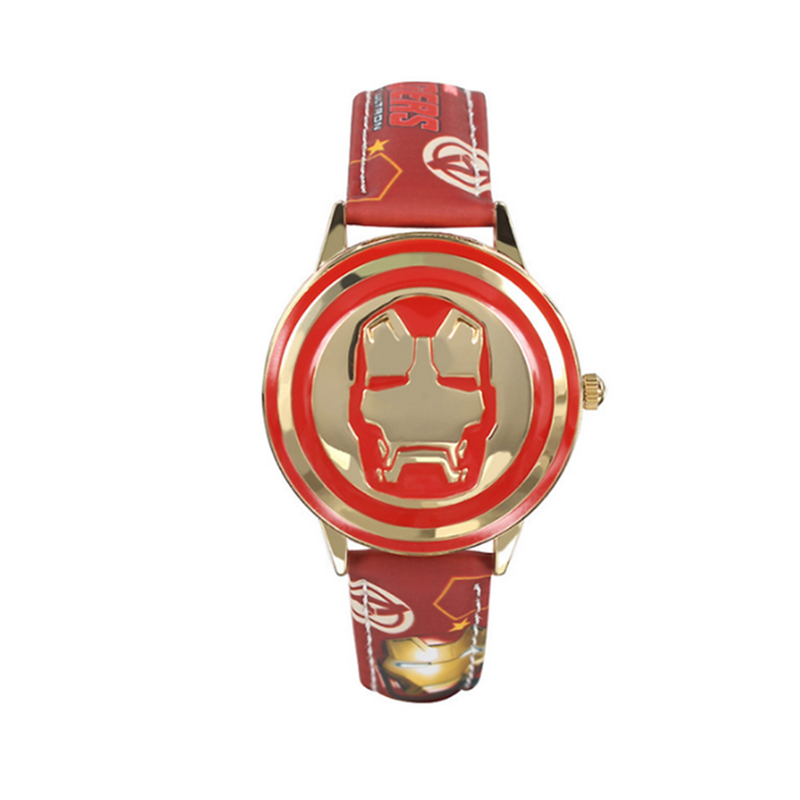 Creative Iron Man Marvel Avengers Stark Watch Flip Quartz Boy Child