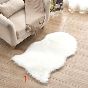 Irregular Artificial Wool Fur Soft Plush Rug Carpet Mat Ver 79