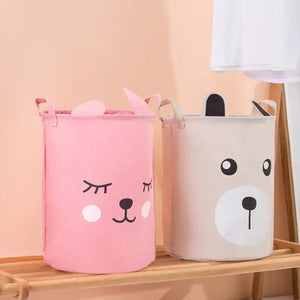 Storage Bag Rabbit Waterproof Folding Clothing Organizer Cartoon Art Bucket