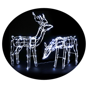 Jingle Jollys Christmas Motif Lights Led Rope Reindeer Waterproof Solar Powered