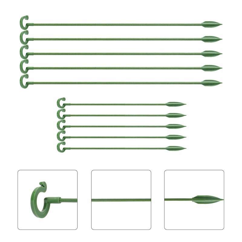 Green Fiberglass Reusable Plant Support Stake