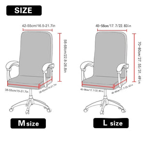 Office Chair Cover Light Yellow Pattern Large Non Slip Rotating Seat Case Universal Armrest Protector