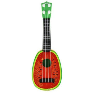 Kids Fruit Ukulele Guitar Four Strings Musical Instrument Educational Play Toy Red