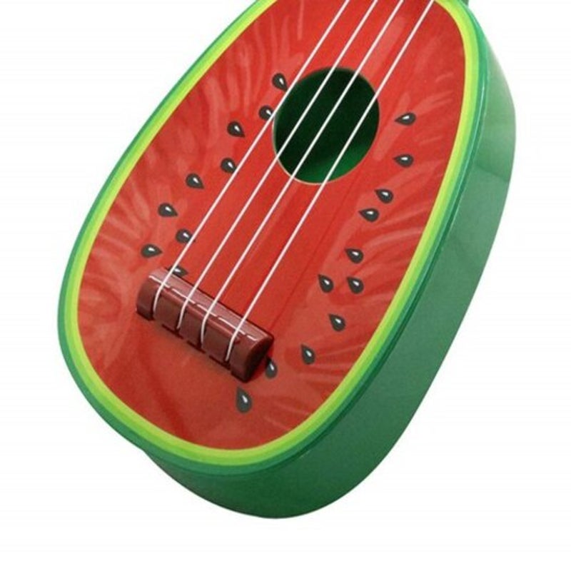 Kids Fruit Ukulele Guitar Four Strings Musical Instrument Educational Play Toy Red