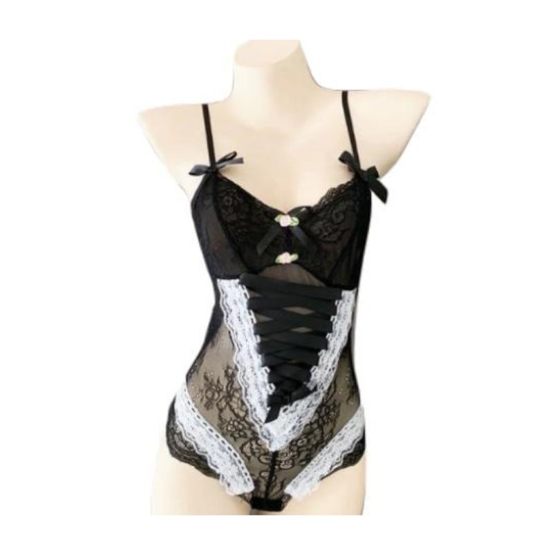 Lace Corset Bodysuit Women Harness Fetish Clothing