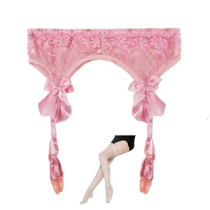 Lace Top Stockings Plus Garter Belt Women Erotic Lingerie Hosiery Bdsm Fetish