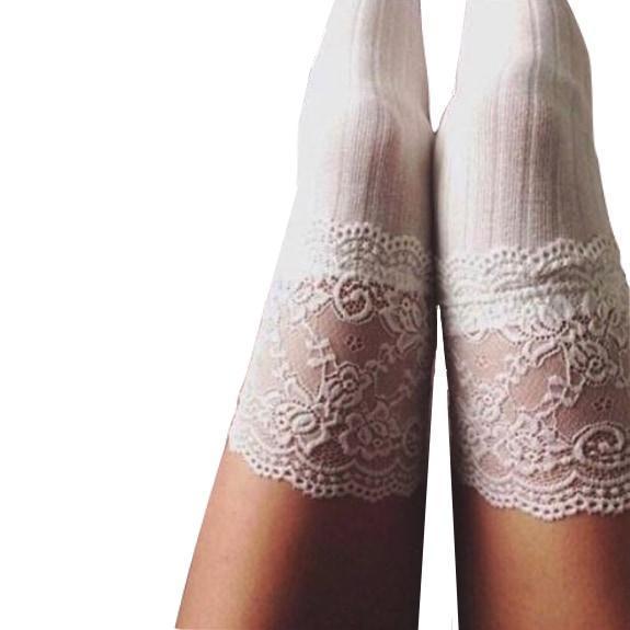 Lace Over Knee Stockings Thigh Highs For Skirts Dresses Kawaii Fashion