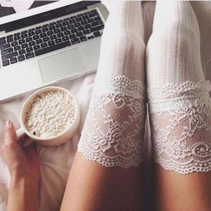 Lace Over Knee Stockings Thigh Highs For Skirts Dresses Kawaii Fashion