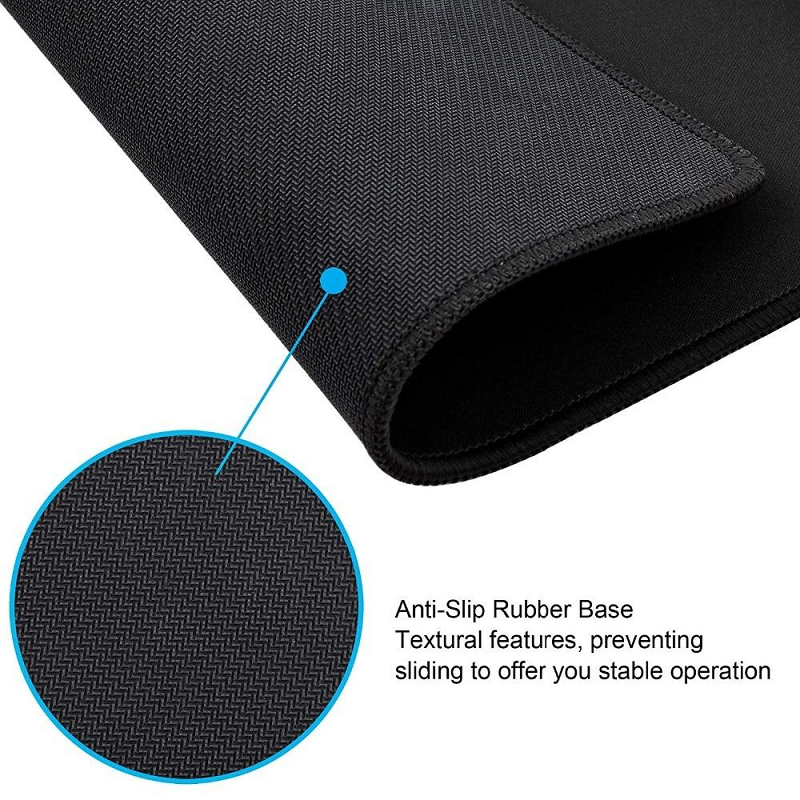 Large Size Black Gaming Mouse Pad Anti Slip Natural Rubber Pc Computer Gamer Desk Mat