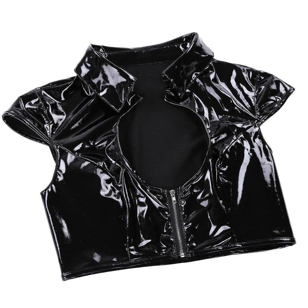 House Of Dasein Black Latex School Girl Outfit Kawaii Costume Cosplay Roleplay