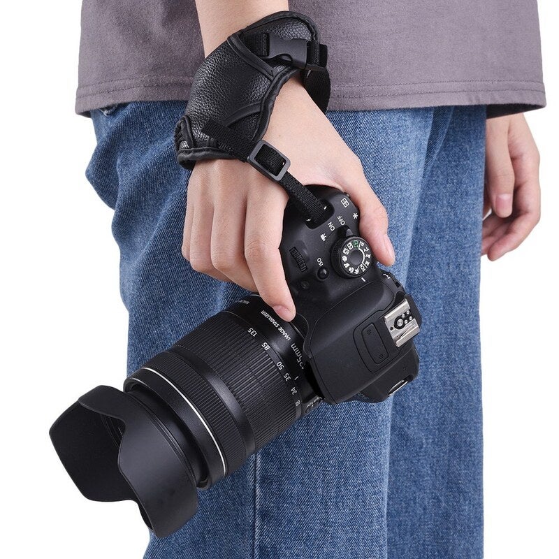 Leather Camera Padded Wrist Grip Strap Accessory For Canon Nikon Sony Olympus Pentax Fujifilm Dslr