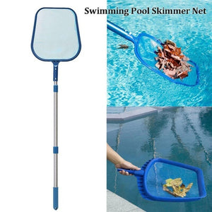 Leaves Skimmer Rake Net With Telescopic Pole Blue