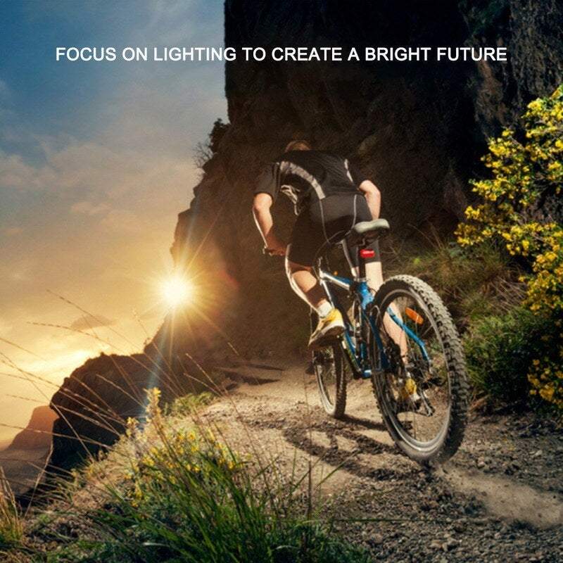 Bike Lights Waterproof Usb Charging Lcd Screen Bicycle Handlebar Cycling Flashlight