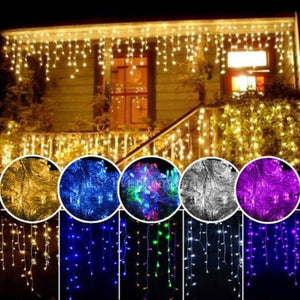 Led Light Strings Ice Strip Curtain 3.5M 96Led Multi B Warm White Effect 220V