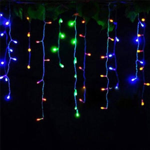 Led Light Strings Ice Strip Curtain 3.5M 96Led Multi B Warm White Effect 220V