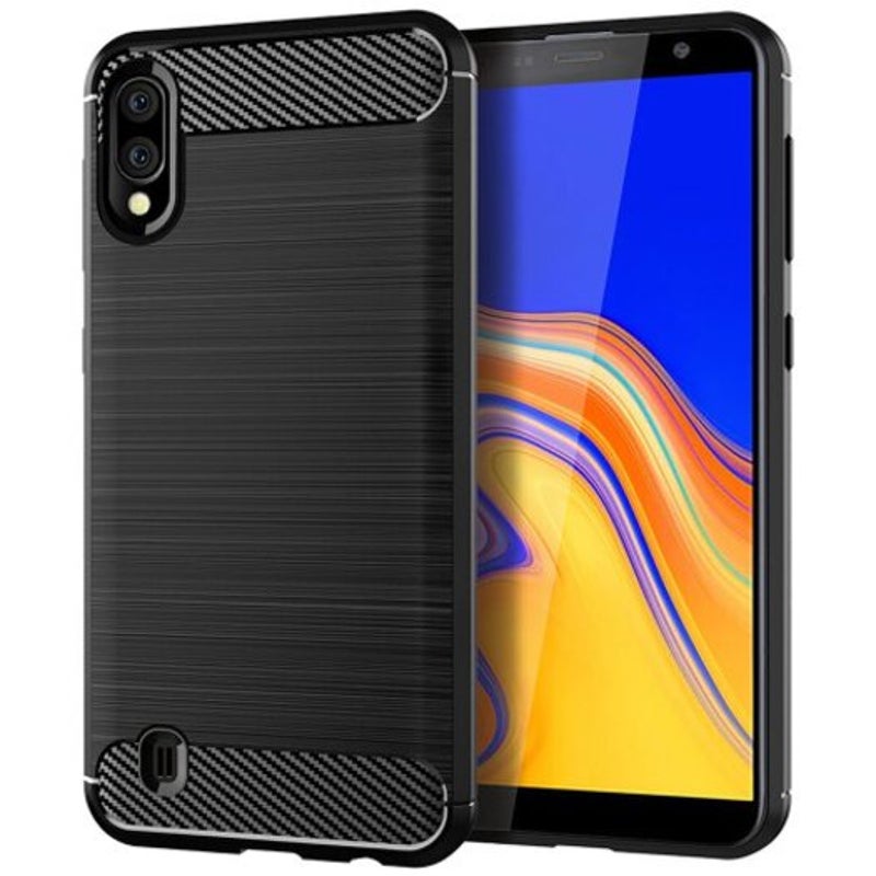 Carbon Fiber Tpu Phone Case For Samsung Galaxy A10 Blue