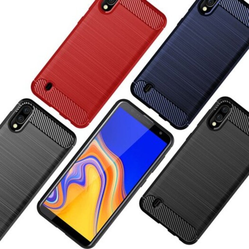 Carbon Fiber Tpu Phone Case For Samsung Galaxy A10 Blue