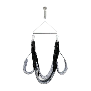 House Of Dasein Leopard Print Swing With Stainless Steel Tripod Sex Position Harness Bdsm