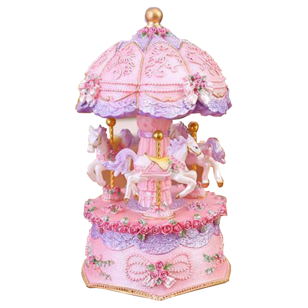 Light Up Carousel Music Box