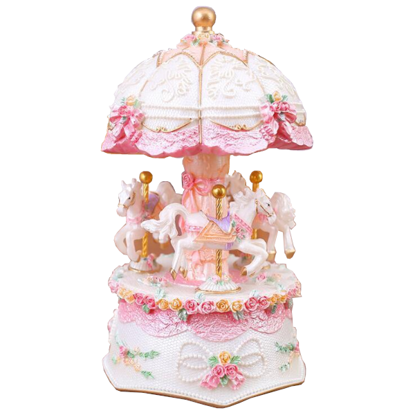 Light Up Carousel Music Box