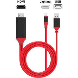 Lightning To Hdmi Cable Is Compatible With Iphone X / 8 7 6 Plus Ipad Ipod Itouch 1080P High Speed Video Av Connector Co