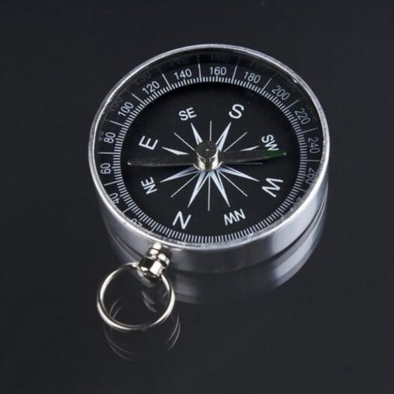 Lightweight Mini Aluminum Camping Compasses Hiking Hiker Navigation Tool White