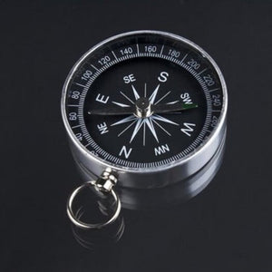 Lightweight Mini Aluminum Camping Compasses Hiking Hiker Navigation Tool White