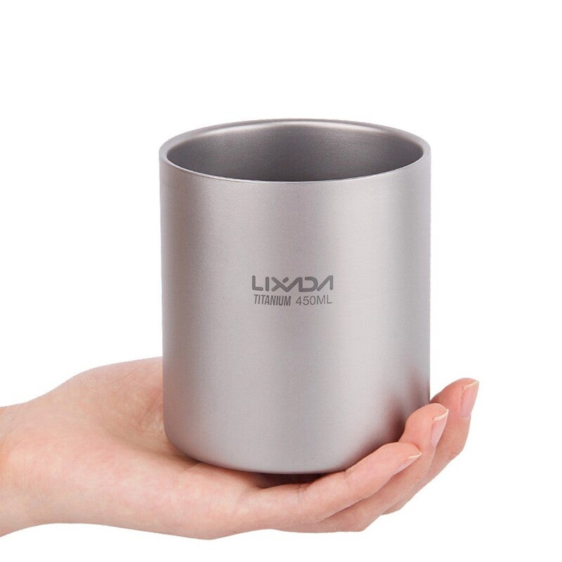 Lixada 450Ml Titanium Double Wall Insulated Water Cup 01