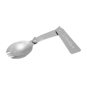 Lixada Pack Of 2 Outdoor Foldable Stainless Steel Spork Camping Picnic Tableware