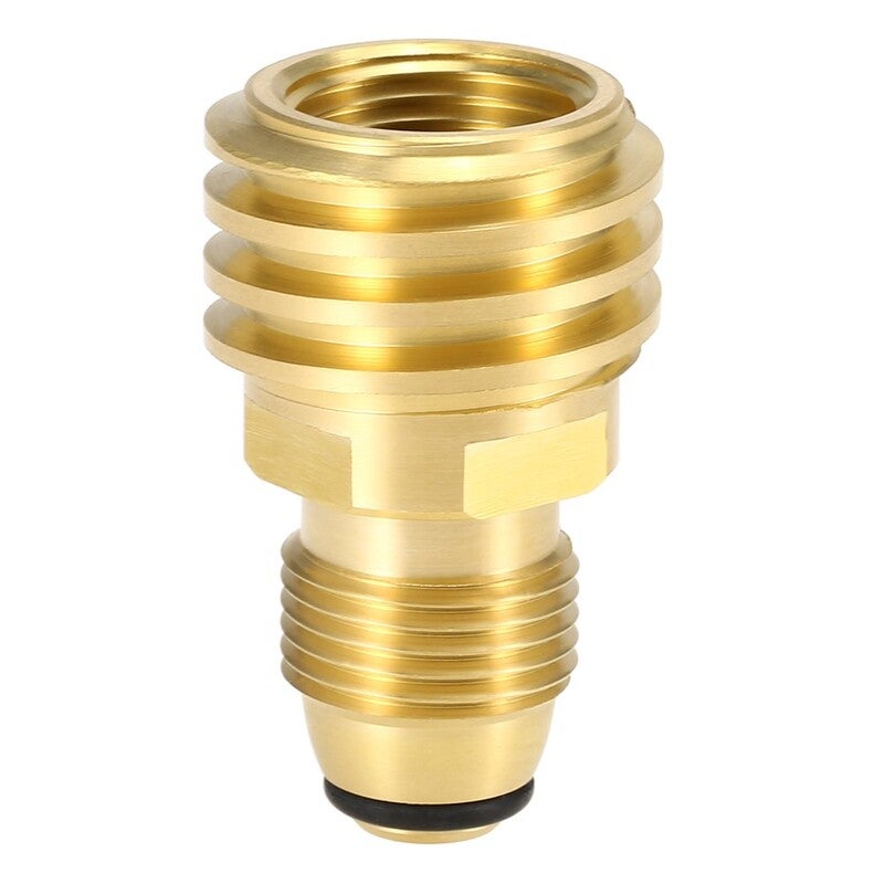 Propane Tank Adapter Regulating Valve Solid Brass Safety Pol Convert To Qcc1 / Type1