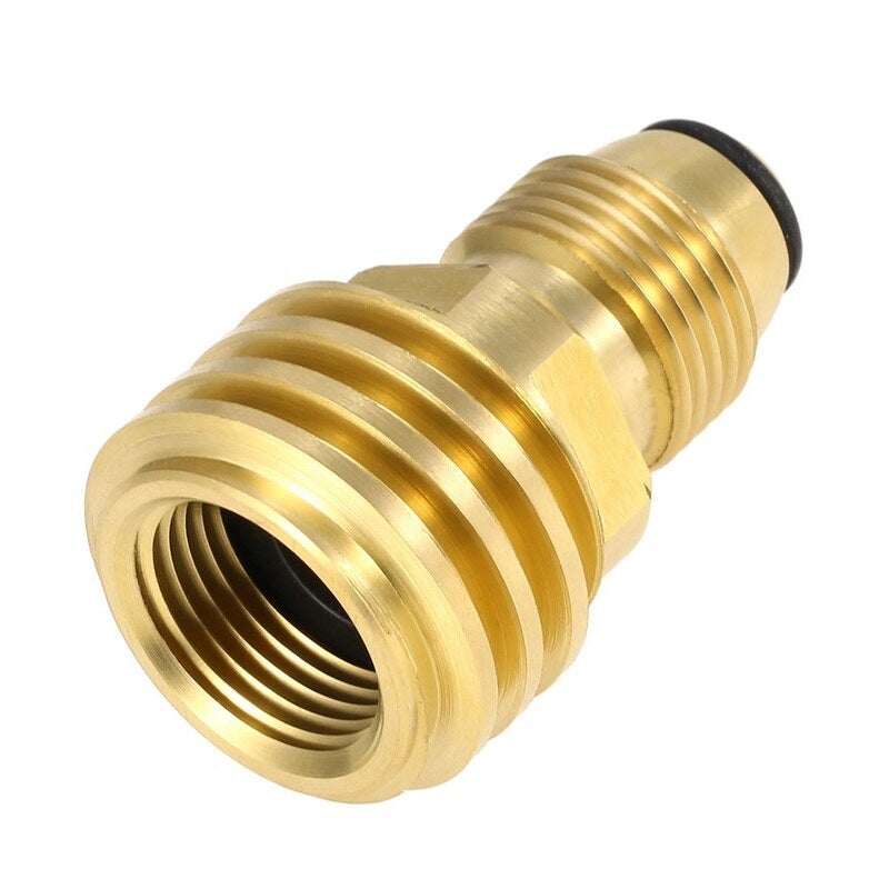 Propane Tank Adapter Regulating Valve Solid Brass Safety Pol Convert To Qcc1 / Type1