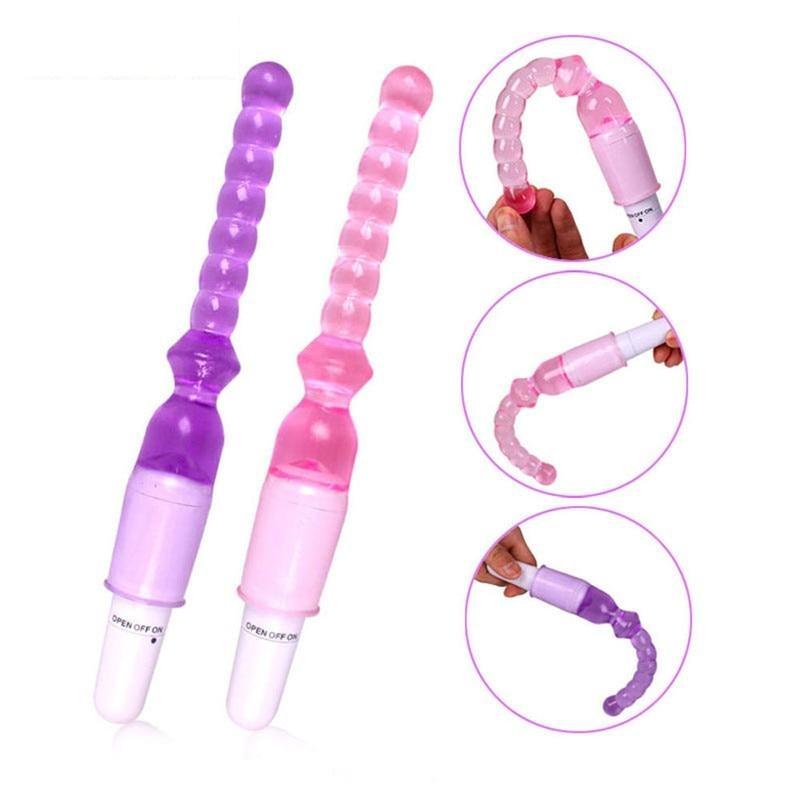 House Of Dasein Silicone Jelly Anal Beads Vibrator Butt Plug Bdsm Flexible Waterproof