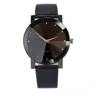 Veile Studios Luxury Quartz Sport Watches Men Women Stainless Steel Dial Leather Band Black