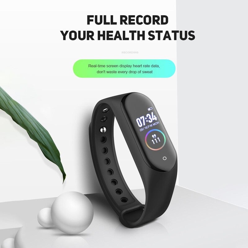 M4 Smart Bracelet Heart Rate Monitor Band Black