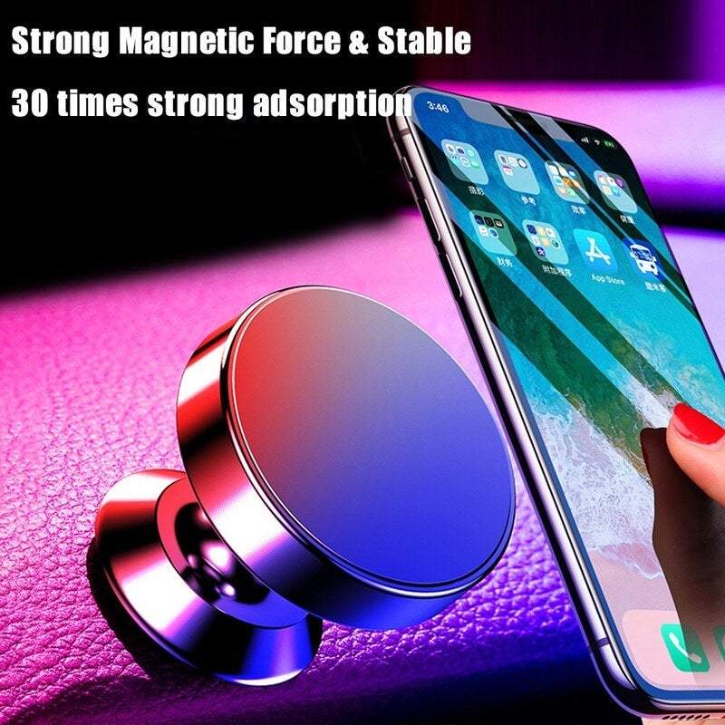 Car Phone Holders Magnetic Dashboard Mobile Stand Cell 360 Degree Rotation Strong For Smartphones Accessories Black