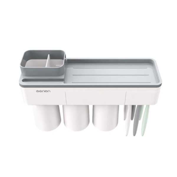 Hod Health And Home Magnetic Toothbrush Holder Wall Mount Bathroom Storage Shelf