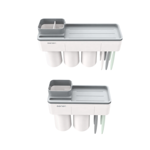 Hod Health And Home Magnetic Toothbrush Holder Wall Mount Bathroom Storage Shelf