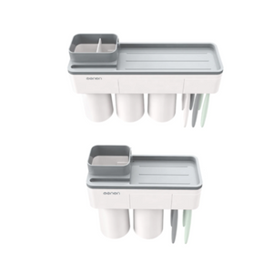 Hod Health And Home Magnetic Toothbrush Holder Wall Mount Bathroom Storage Shelf