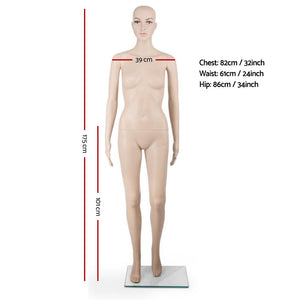 Embellir 175Cm Tall Full Body Female Mannequin - Skin Coloured