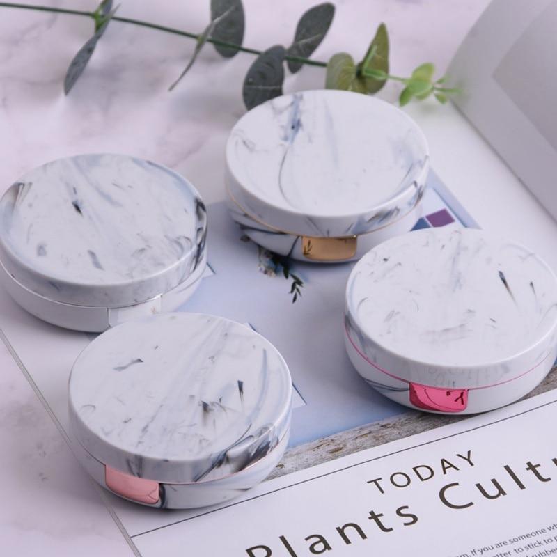 Marble Design Contact Lens Storage Case With Mirror