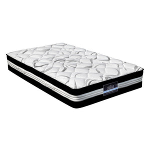 Giselle Bedding Mykonos Euro Top Pocket Spring Mattress 30Cm Thick Single