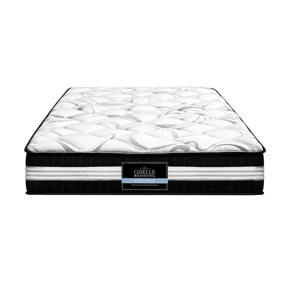 Giselle Bedding Mykonos Euro Top Pocket Spring Mattress 30Cm Thick Single