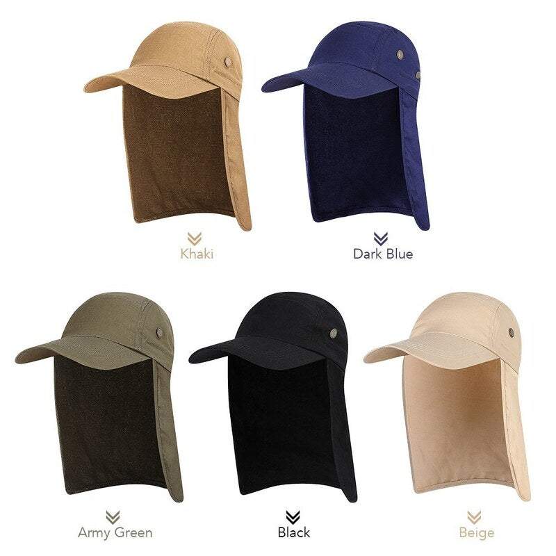 Fishing Tackle Men And Women Sun Protection Cap Army Black